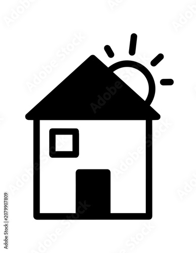 Simple Black House Icon Design.