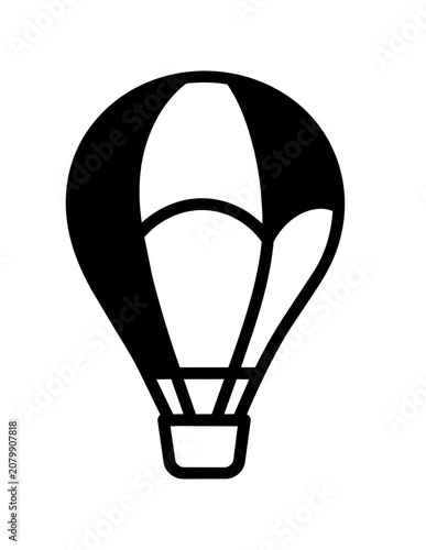 Hot Air Balloon Ride Travel Icon.