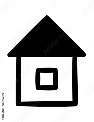 Simple Black House Icon Design.