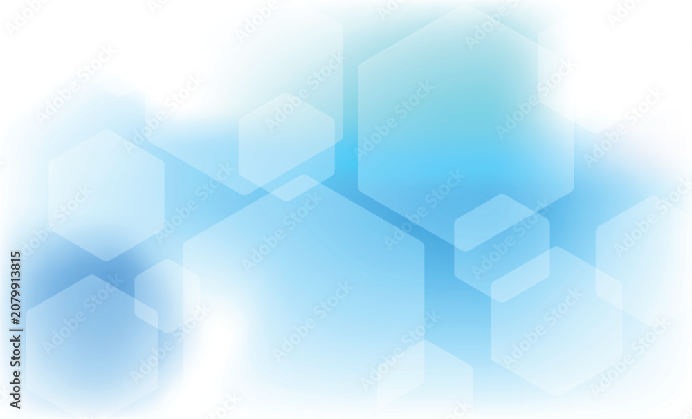 Obraz premium Trendy gradient abstract background with overlapping blurred hexagons. Modern concept with isolated geometric shapes. Vector illustration VOL. 3