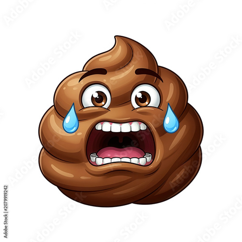 Crying Poop Emoji Transparent Background