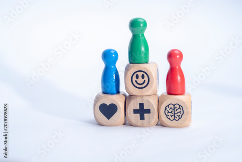 Healthcare and wellness concept with medical icon blocks