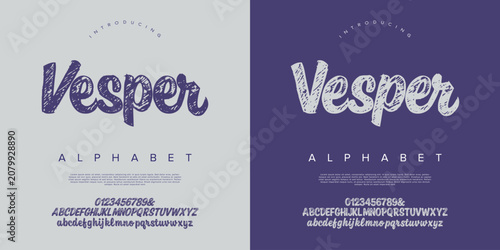 Cuadro en lienzo Vesper Handwritten Brush Font for Dynamic Creative Logos and Modern Print Media