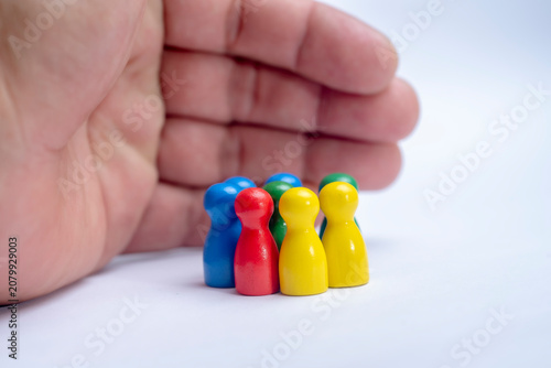 Teamwork collaboration and business support concept