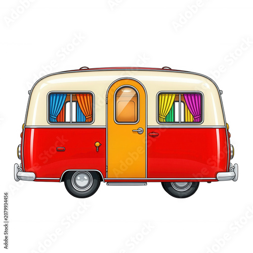Vintage Camper Van Transparent Background