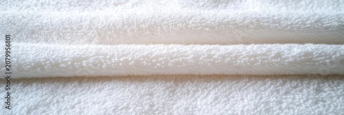 close-up of soft folded white towel showing plush terry cloth texture, clean and cozy bath linen evoking comfort and warmth
