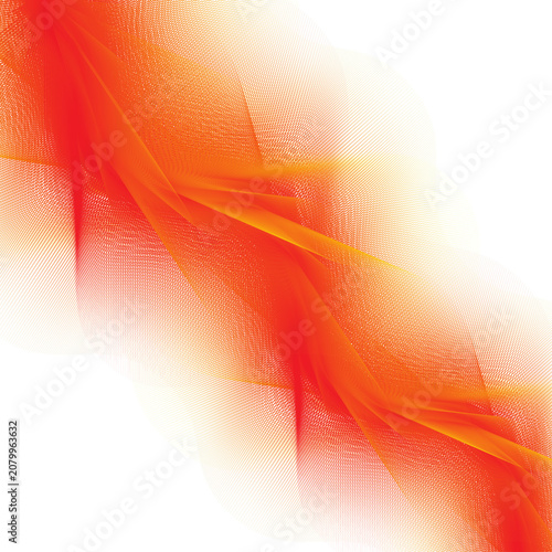Abstract Orange Glowing Wave Mesh Transparent PNG Design Element