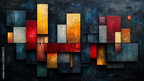 Abstract colorful geometric design