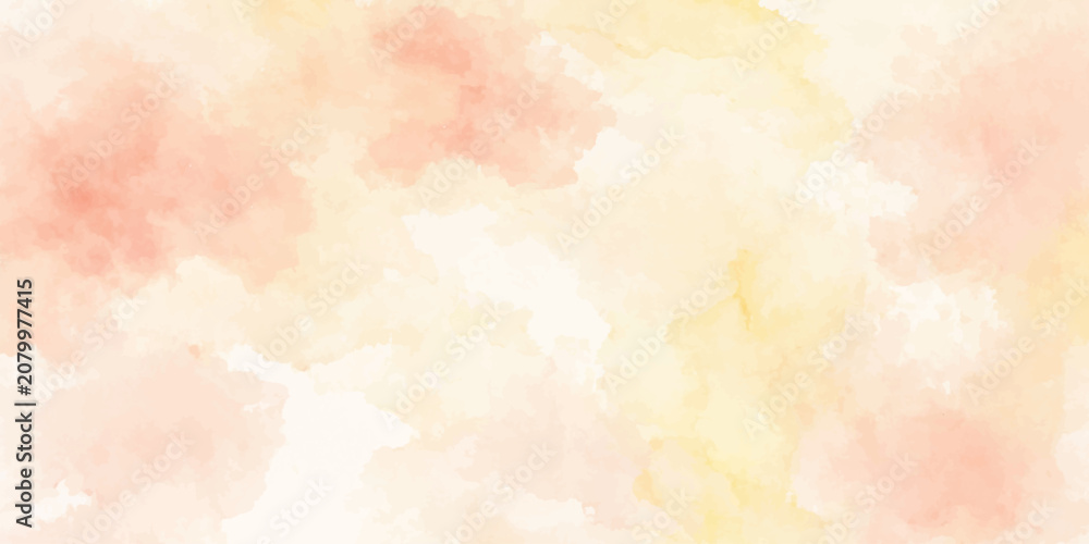 Fototapeta premium Abstract Soft Peach and Yellow Watercolor Texture Background