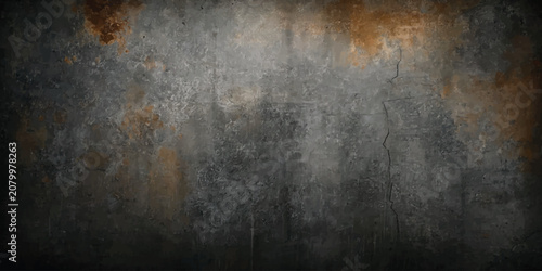 Cuadro en lienzo Grungy Rusty Metal Wall Texture Background with Industrial Look