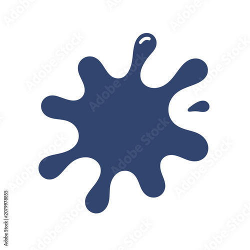 Blue paint splash vector icon