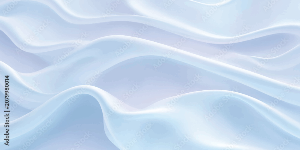 Obraz premium Abstract Soft White Silk Fabric Waves Background
