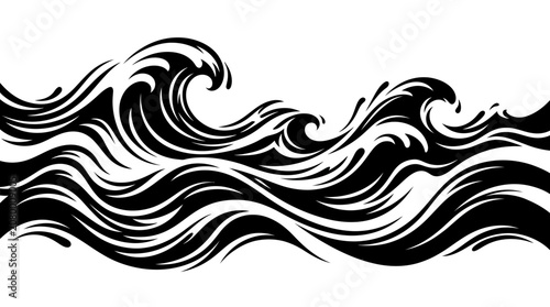 Oceanic vector wave design element for artistic Vector (3).eps illustrations