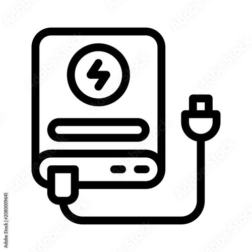 powerbank line icon