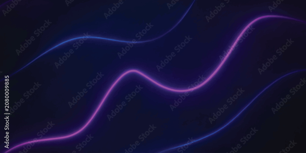 Fototapeta premium Modern Abstract Background with Glowing Neon Purple and Blue Waves