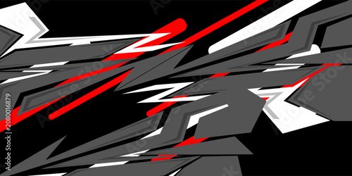 Canvastavla Abstract red and yellow sports racing concept