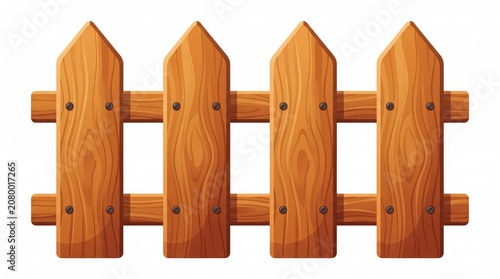 Close-up of Wooden Fence Panels with Natural Grain and Warm Tone