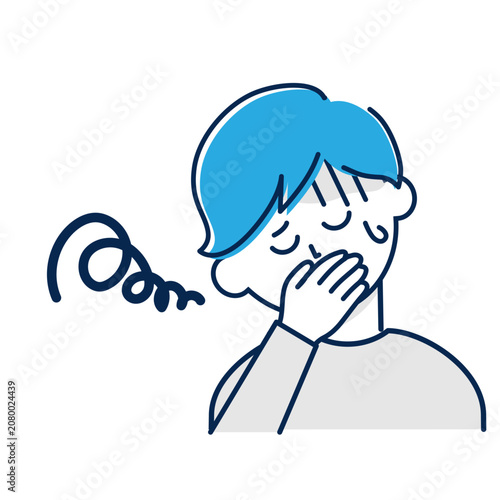 Photography Man suffering from nausea and vomiting symptoms