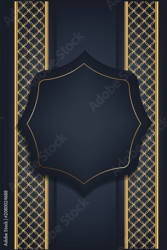 luxury islamic arch background with decorative ornament pattern