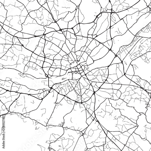 Foto Nantes France city map vector illustration