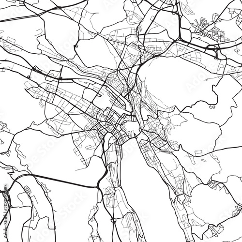 фотографія Zurich Switzerland city map vector illustration