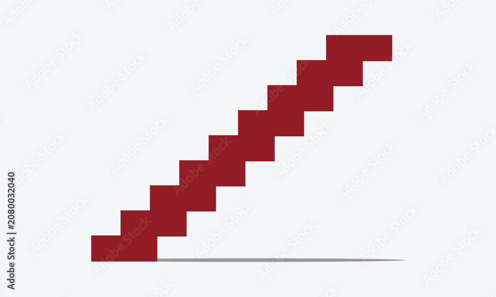 Fototapeta premium Background staircase or steps. Ladder, symbol of rise, upward movement or advancement in work. Steps denoting development, knowledge and skills or improvement. EPS 10 .