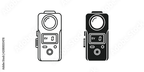 Canvastavla Photographic light meter set with digital display showing exposure value zero in