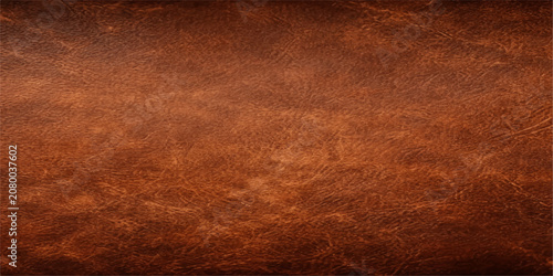 Schilderij op canvas A close-up of a rich, textured brown leather surface, showcasing its natural grain and subtle variations in color, evoking a sense of rustic elegance and durability
