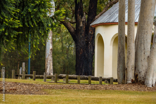 May 1, 2026, Parramatta Park, New South Wales, Australia. Historic buildings and parkland within the heritage-listed public park.
