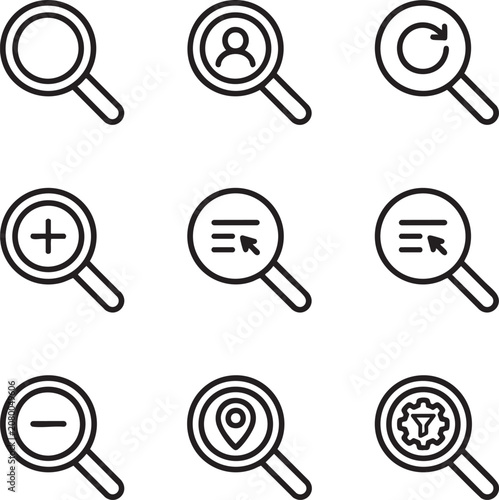 worldwide global location travel tracking search icon asset