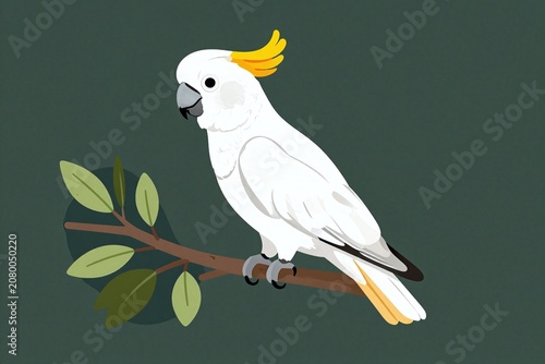 A cockatiel sitting on top of a tree branch
