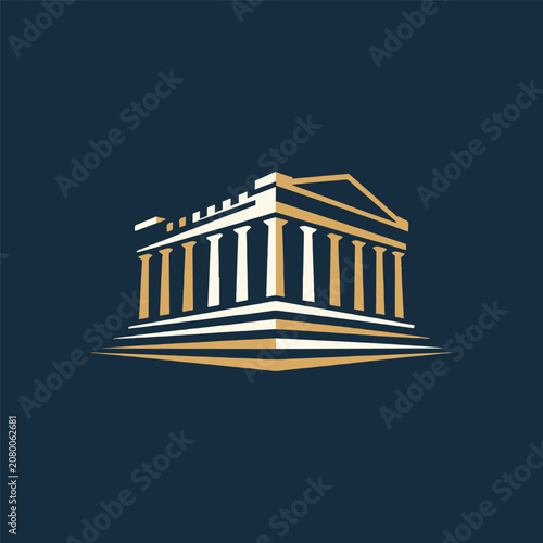 Obraz na płótnie Greek Acropolis Logo