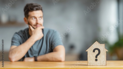 Man contemplating homeownership choices.