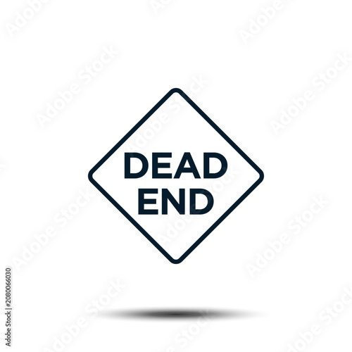 Dead End Road Sign Vector Illustration EPS 10