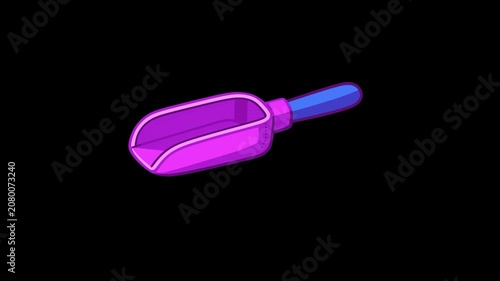 plastic shovel scope for gardening hand tool animation HD 4K
