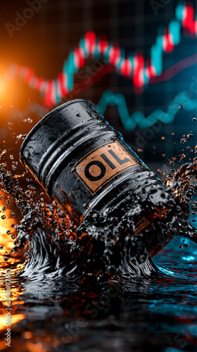 Oil Barrel in Dynamic Splas...