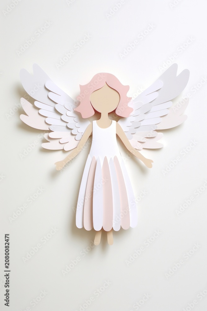 Obraz premium Baby girl angel representation celebration creativity.
