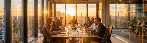 Boardroom Sunset Meeting: A...