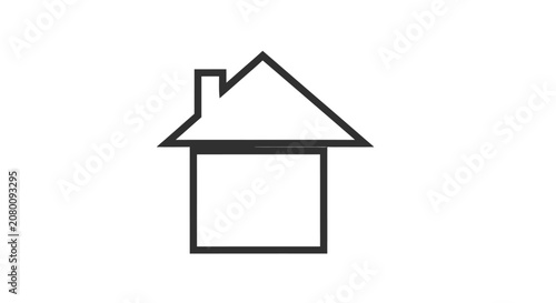 Simple house symbol graphic design element outline