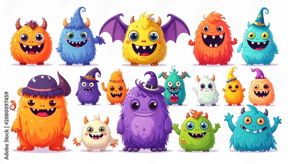 Fototapeta premium Halloween Monster Set
