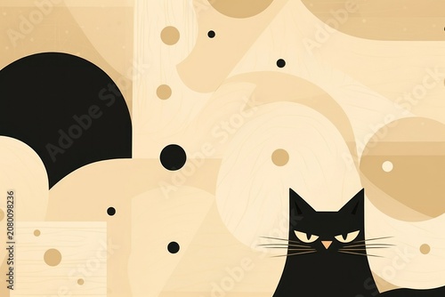 Minimal cat illustrations backgrounds pattern animal.