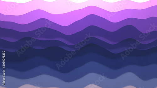 Abstract Amethyst and Sapphire Fluid Layered Waves Background