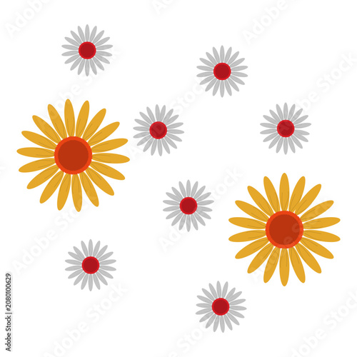 Daisy Flowers Retro Decoration
