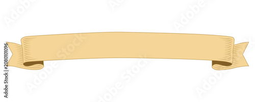 Gold Parchment Banner Label Design Element Vector