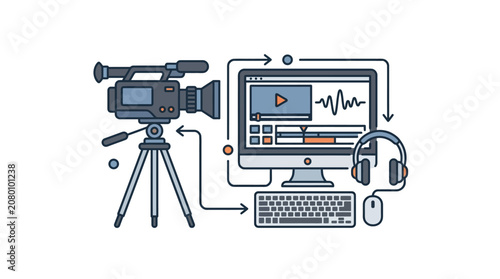 Professional Video Editing and Production Workstation Workflow