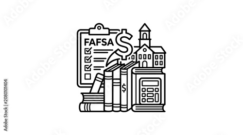 Financial Aid Application and College Education Expenses Concept