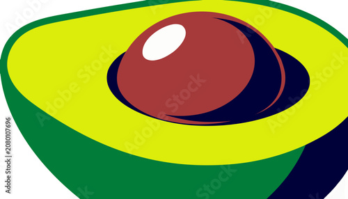 vector illustration of avocado 