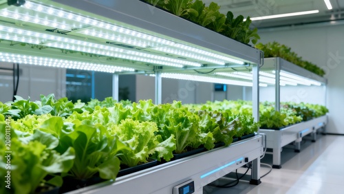 Indoor lettuce farming with LED lighting