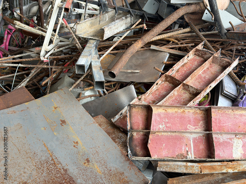 pile of old used scrap in a pile