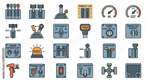 Industrial control panels and machinery icons displayed on a 2026-06-27 reference